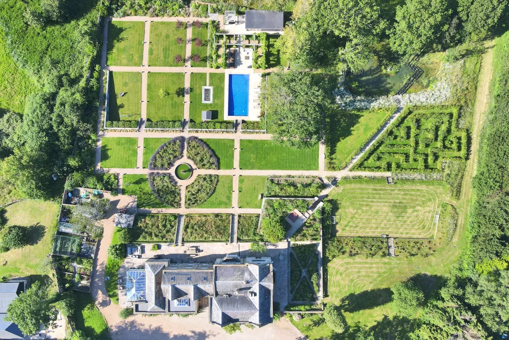 Disegno geometrico del giardino
